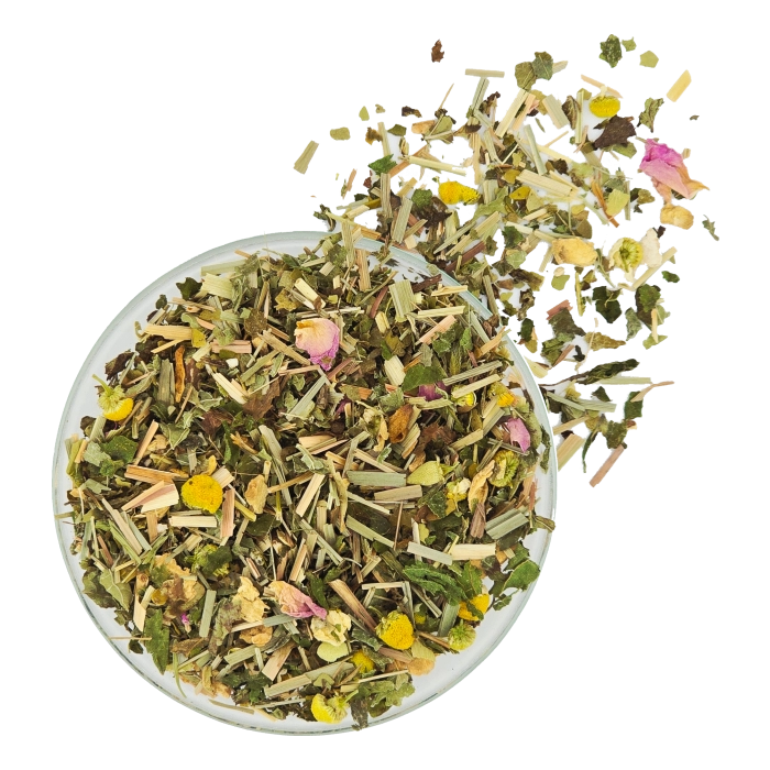 Erfrischender Detox Mate Biotee mit Zitronengras und grüner Mate